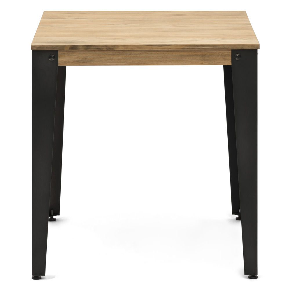 Mesa Lunds Cuadrada Industrial ECO Patas Fumé Tablero Efecto Vintage
