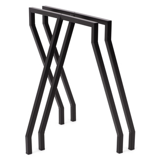 Pack de 2 Caballetes 3 Patas Industriales para Mesa NEGRO 60 x 72 cm 