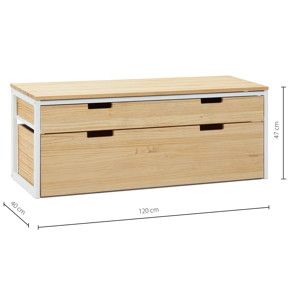 Mueble de TV iCub Three con Cajón Superior y Cajón Extraíble Doble