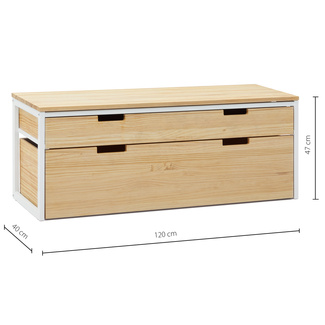 Mueble de TV iCub Three con Cajón Superior y Cajón Extraíble Doble