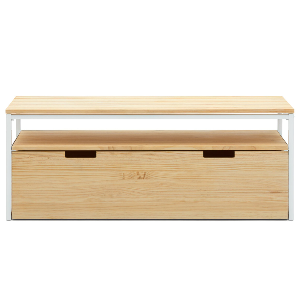 Mueble de TV Sostenible iCub Three Natural con Estante y Cajón Extraíble Doble