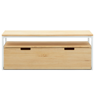 Mueble de TV Sostenible iCub Three Natural con Estante y Cajón Extraíble Doble