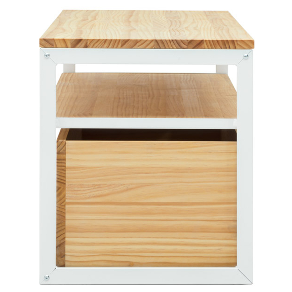 Mueble de TV Sostenible iCub Three Natural con Estante y Cajón Extraíble Doble