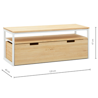 Mueble de TV Sostenible iCub Three Natural con Estante y Cajón Extraíble Doble