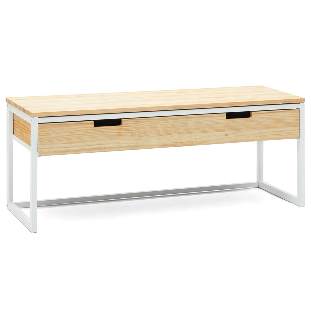 Mueble Televisión Industrial iCub Three Natural con Cajón Superior Doble 