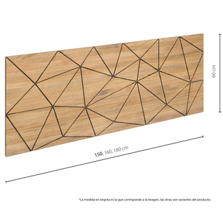 Cabecero para Cama Triangulos de Madera de Pino 