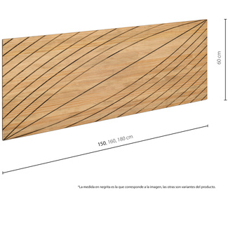 Cabecero Cama Hoja de Madera de Pino