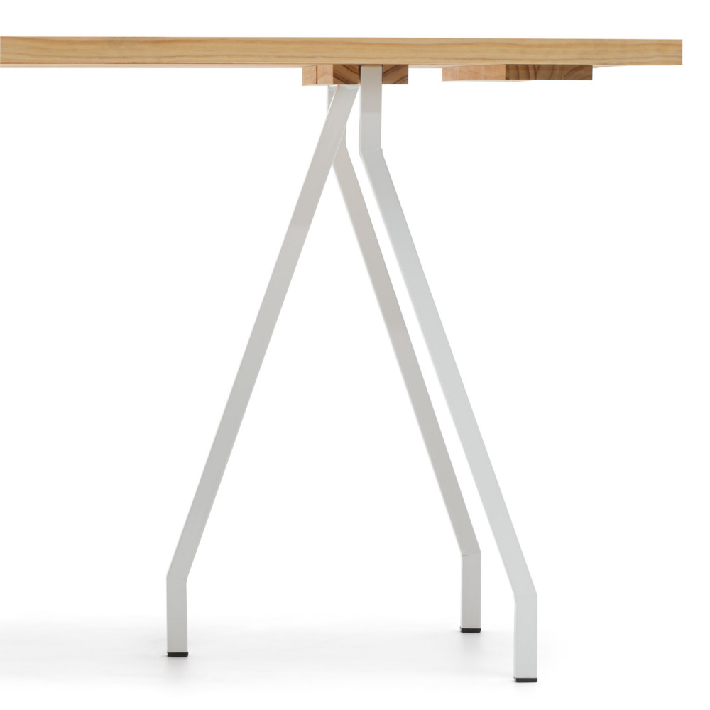 Mesa Caballete Industrial ECO Tablero de Listones Natural 