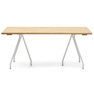 Mesa Caballete Industrial ECO Tablero de Listones Natural 