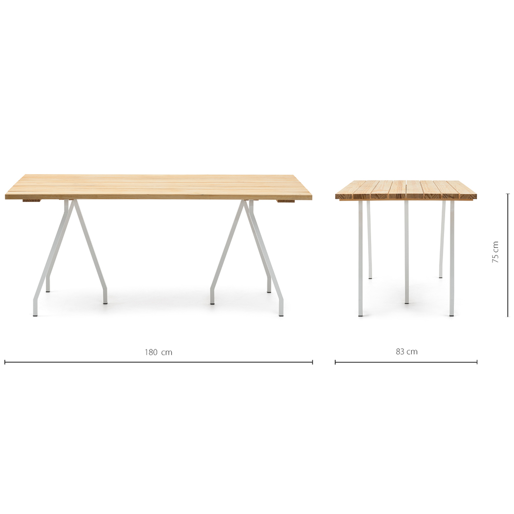 Mesa Caballete Industrial ECO Tablero de Listones Natural 