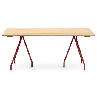 Mesa Caballete Industrial ECO Tablero de Listones Natural 