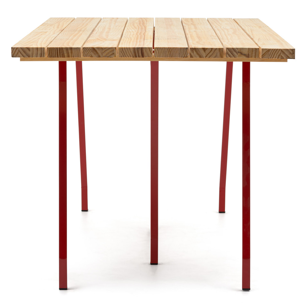 Mesa Caballete Industrial ECO Tablero de Listones Natural 