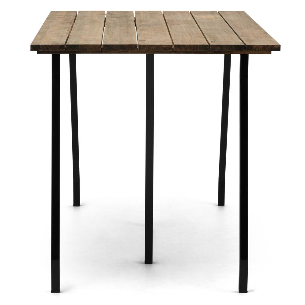Mesa Caballete Industrial Tablero Listones Efecto Vintage ECO Patas Lacadas