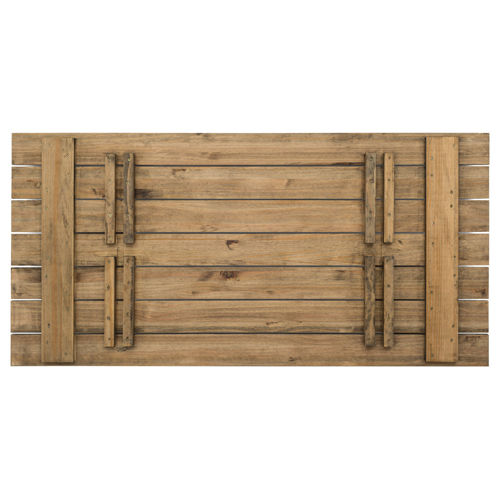 Mesa Caballete Industrial Tablero Listones Efecto Vintage ECO Patas Lacadas