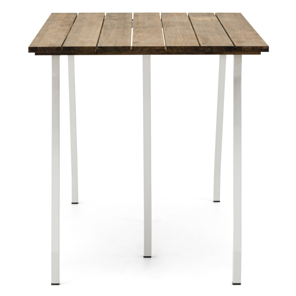 Mesa Caballete Industrial Tablero Listones Efecto Vintage ECO Patas Lacadas