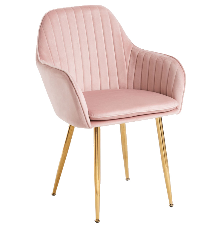 Silla Reby Golden Asiento de Terciopelo 44 x 56 x 87 cm 