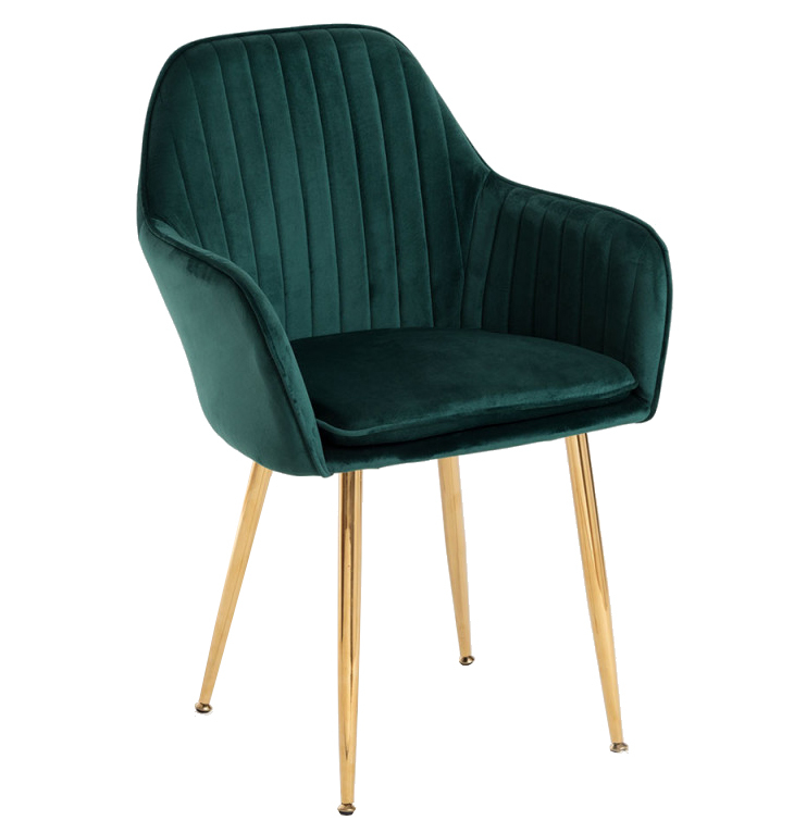 Silla Reby Golden Asiento de Terciopelo 44 x 56 x 87 cm 