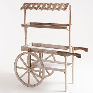 Carrito Expositor Candy Bar Dins Madera Envejecida 