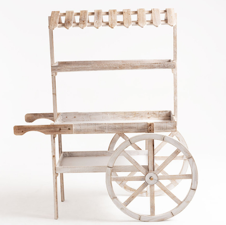 Carrito Expositor Candy Bar Dins Madera Envejecida 
