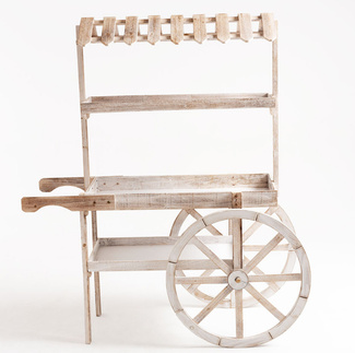 Carrito Expositor Candy Bar Dins Madera Envejecida 