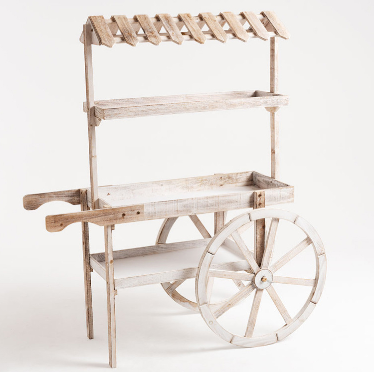 Carrito Expositor Candy Bar Dins Madera Envejecida 