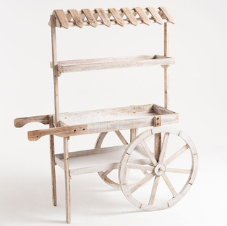 Carrito Expositor Candy Bar Dins Madera Envejecida 