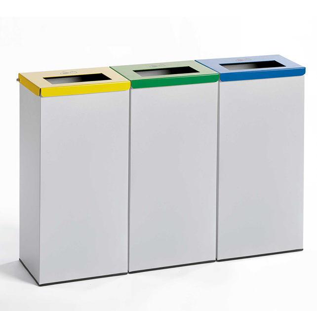  Papelera de Reciclaje Tapa Abatible Ref.6045