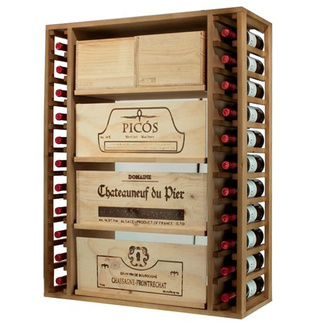 Botellero Especial de Pino Alistonado 8 Cajas de Vino 