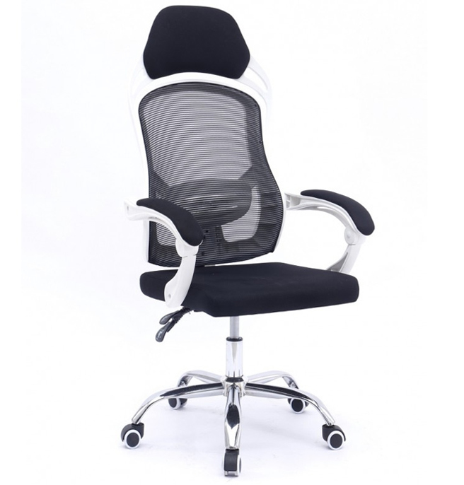 Sillón de Oficina Linz Blanco Respaldo Alto en Malla  