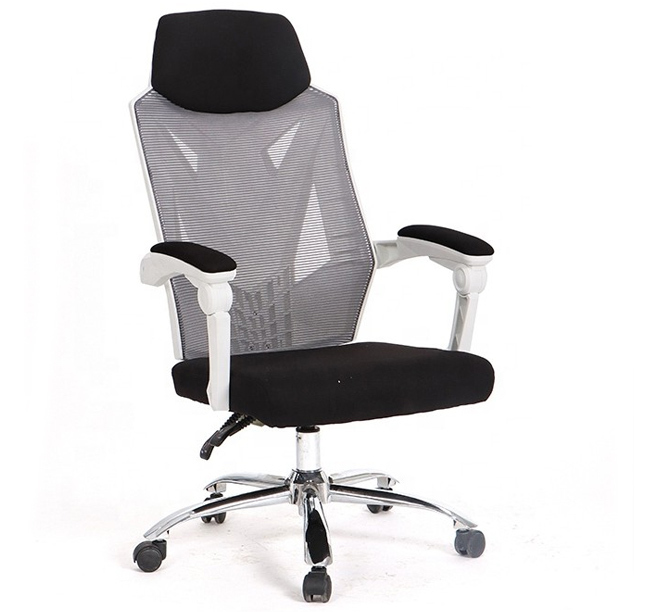 Sillón de Oficina Graz Blanco Respaldo Alto en Malla   