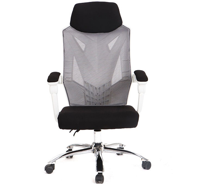 Sillón de Oficina Graz Blanco Respaldo Alto en Malla   