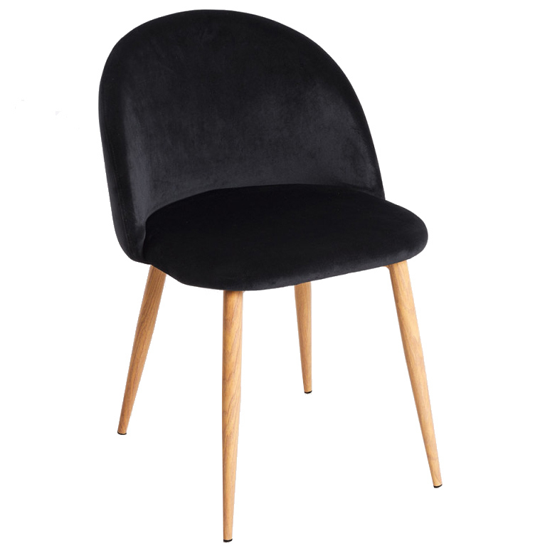 Silla Hill Terciopelo y Acero Reforzado 43 x 38 x 74 cm