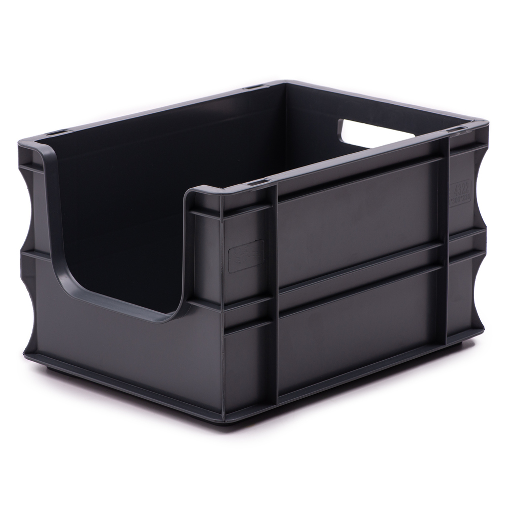 Caja Eurobox Frente Abierto 40 x 30 x 23 Gris Ref.SPK 4322OF