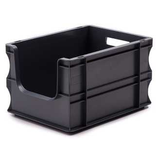 Caja Eurobox Frente Abierto 40 x 30 x 23 Gris Ref.SPK 4322OF