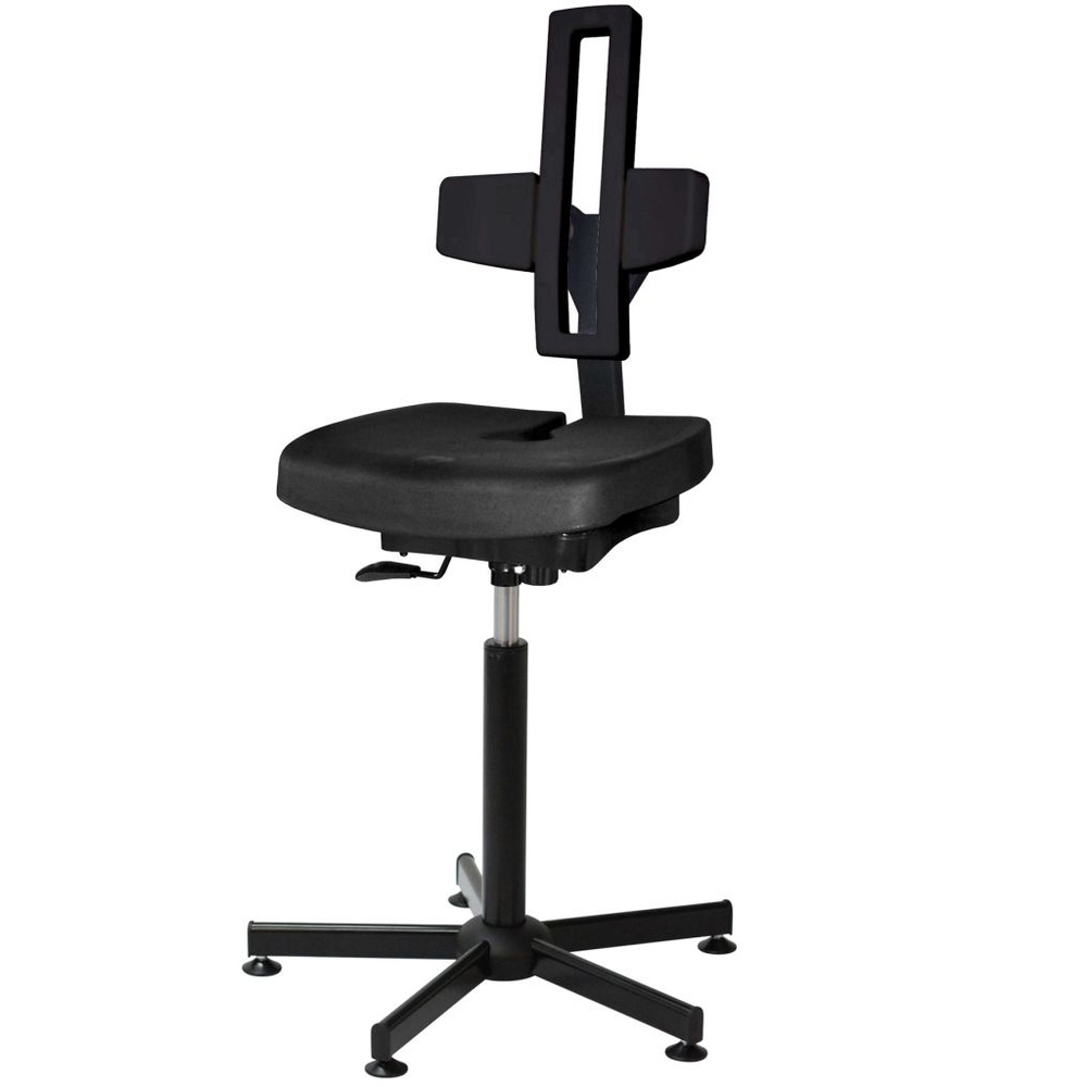 Silla Pie Acero Negro con Respaldo Alto 7NC 91NHDP 00 905