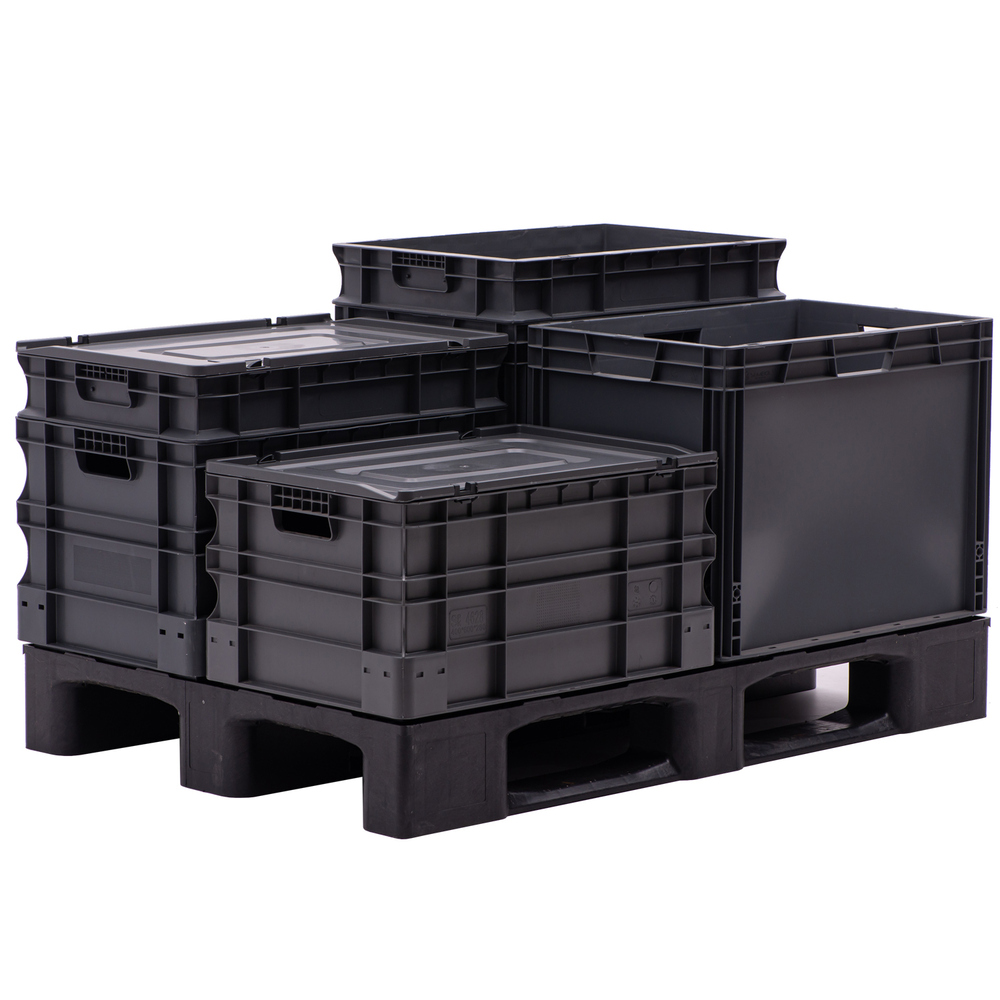 Caja de Plástica Norma Europa Sólida 40 x 60 x 10 cm