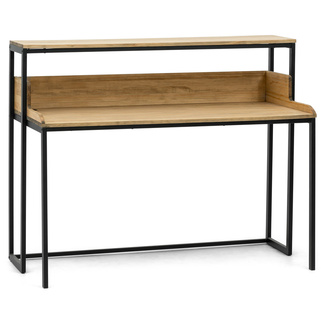 Mesa de Estudio Swindon ECO Industrial Negra Madera Envejecida Box Furniture