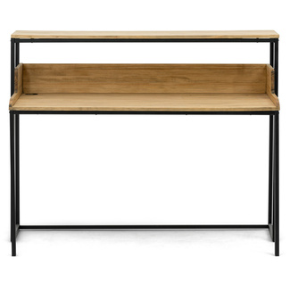 Mesa de Estudio Swindon ECO Industrial Negra Madera Envejecida Box Furniture