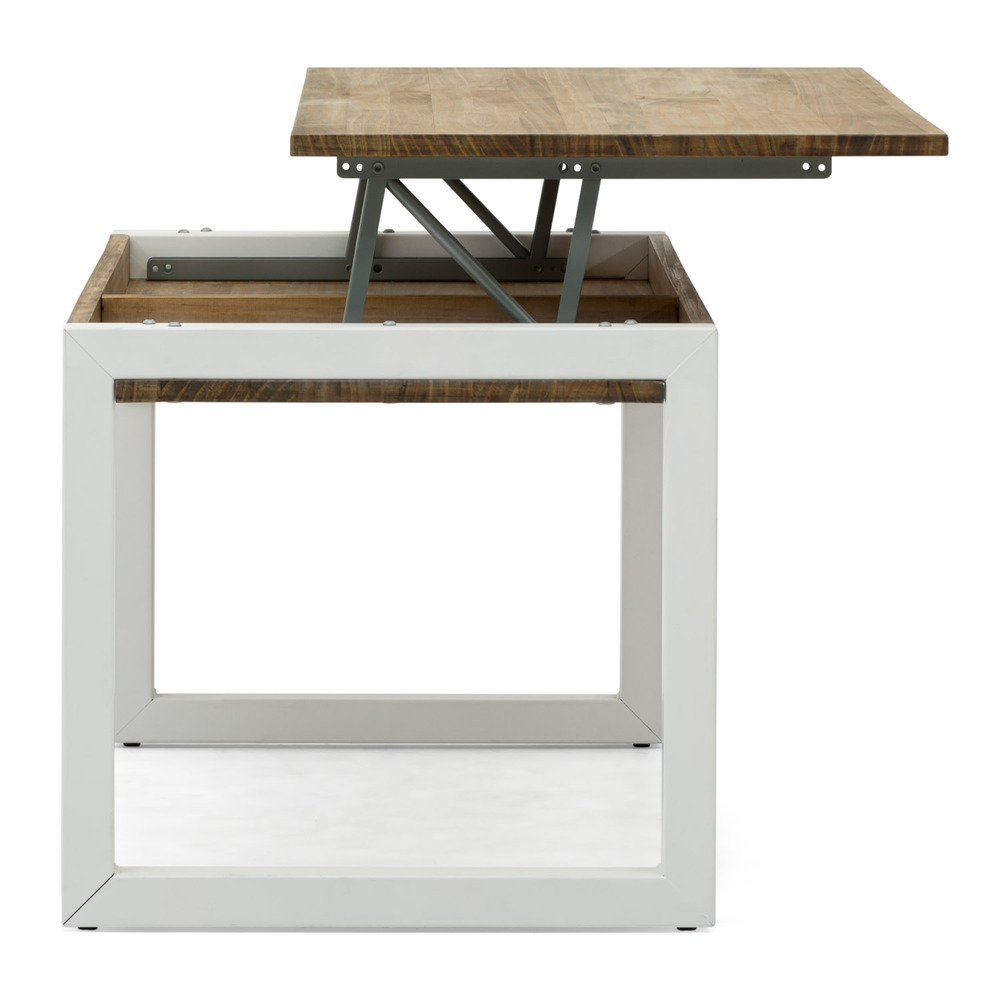 Mesa Elevable iCub Strong 18mm ECO Industrial Blanco Efecto Vintage