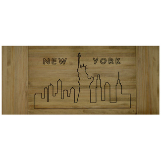 Cabecero Cama Palets New York 3 Partes Finas ECO en Madera de Pino 