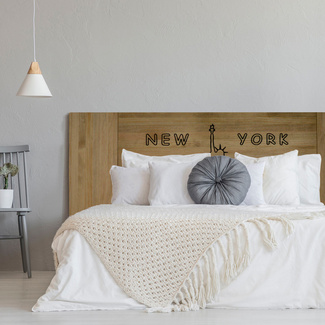 Cabecero Cama Palets New York 3 Partes Finas ECO en Madera de Pino 