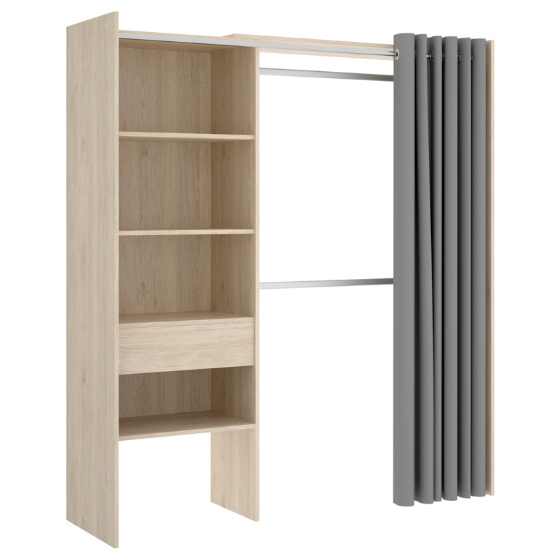 Kit Vestidor Suit 1 Cajón y Cortina 