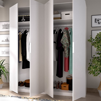 Armario Essen 4 Puertas Blanco Brillo 52 x 180 x 204 cm