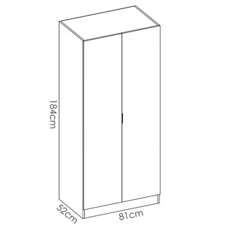 Armario Essen 2 Puertas 52 x 81 x 184 cm