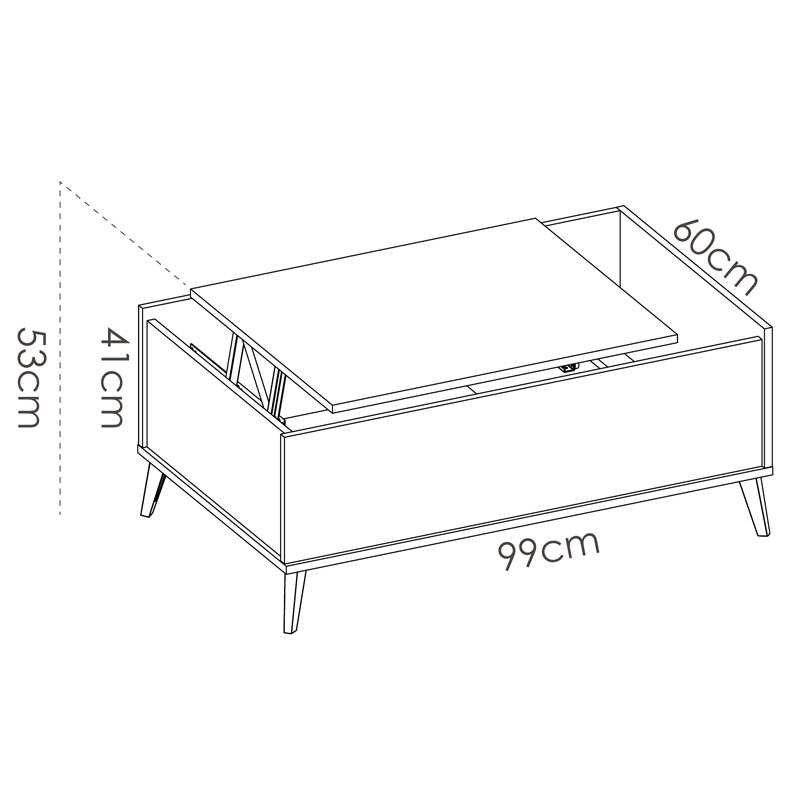 Mesa de Centro Elevable Ness