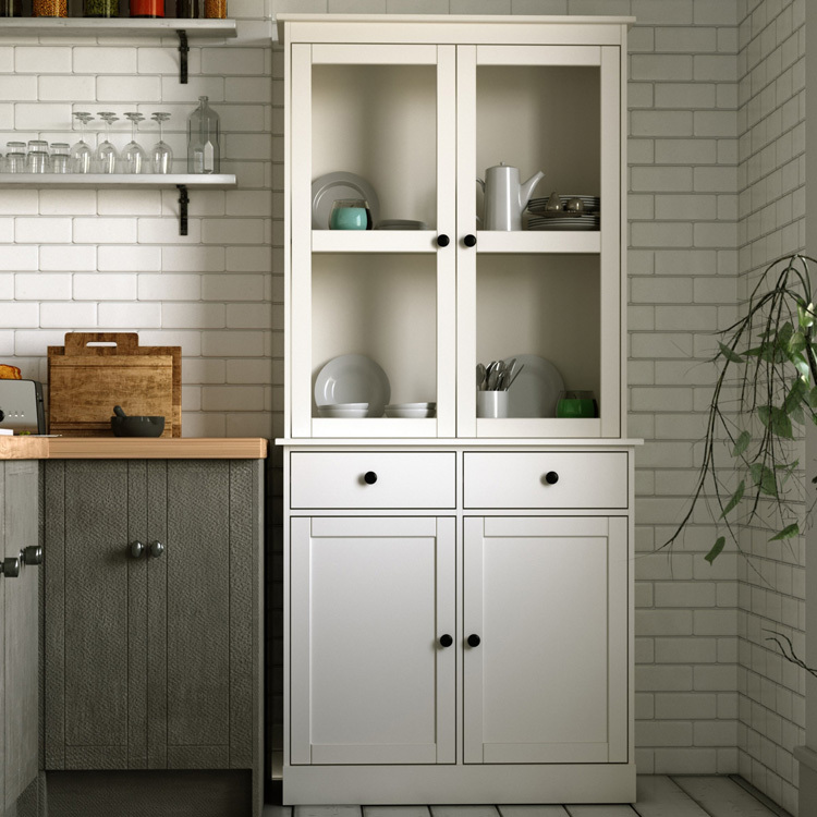 Alacena Aux 4 Puertas Blanco Lacado 42 x 88 x 180 cm