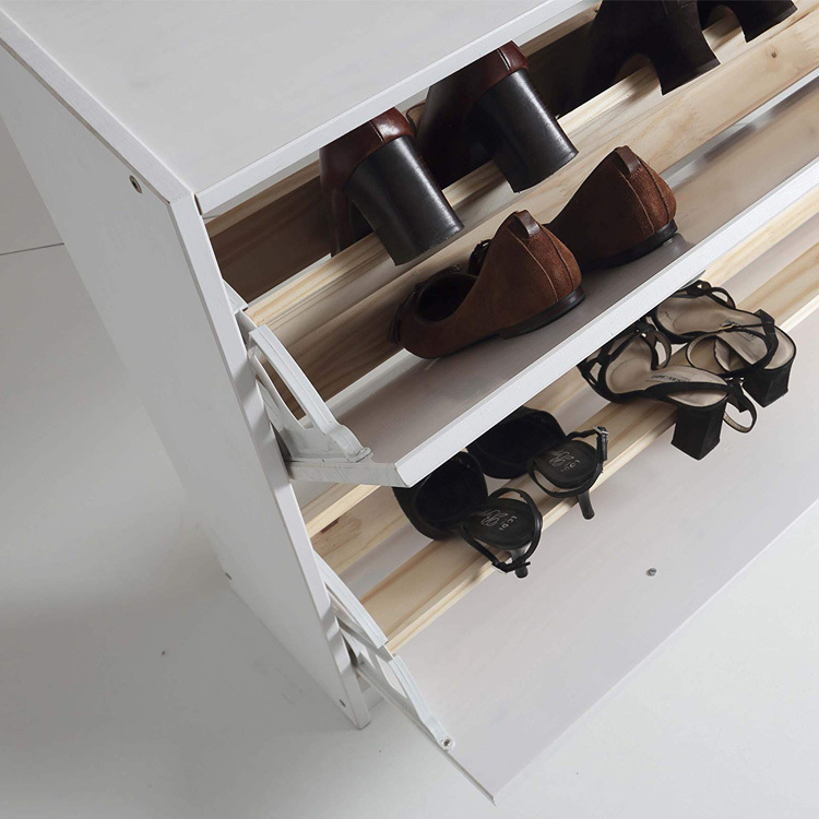 Zapatero Aux 2 Puertas Blanco Lavado 27 x 63 x 77,5 cm