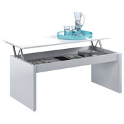 Mesa de Centro Attuale Elevable Blanco Brillo 
