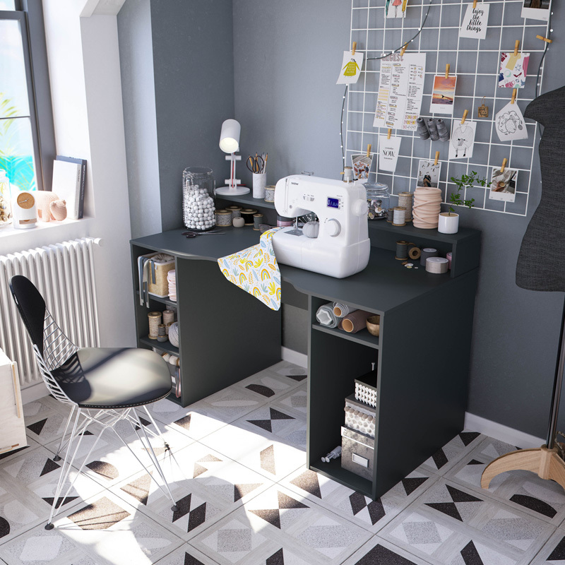 Mesa Ordenador Gamer Gris Antracita 