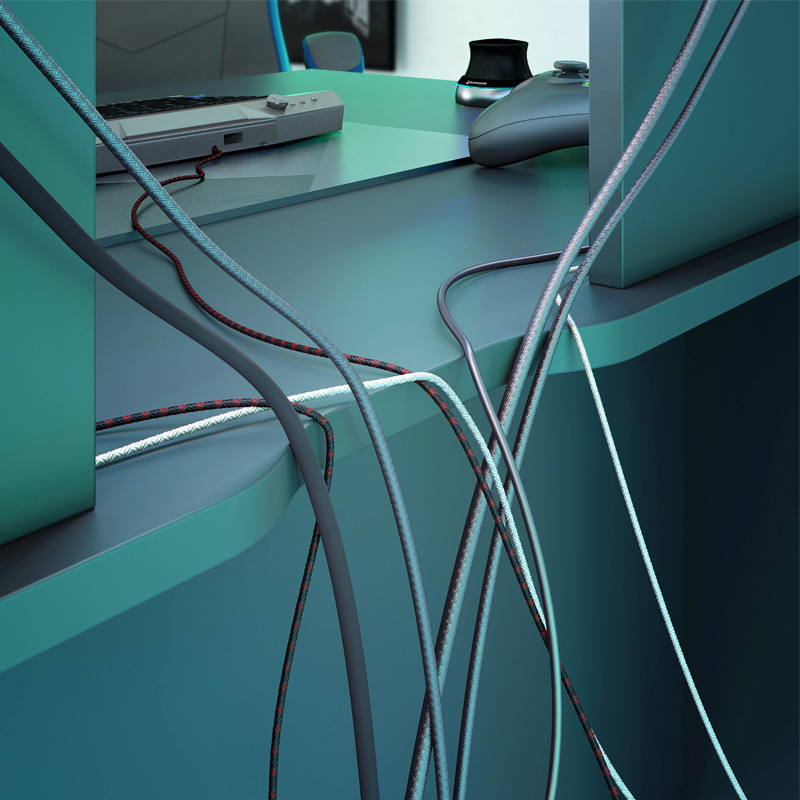 Mesa Ordenador Gamer Gris Antracita 